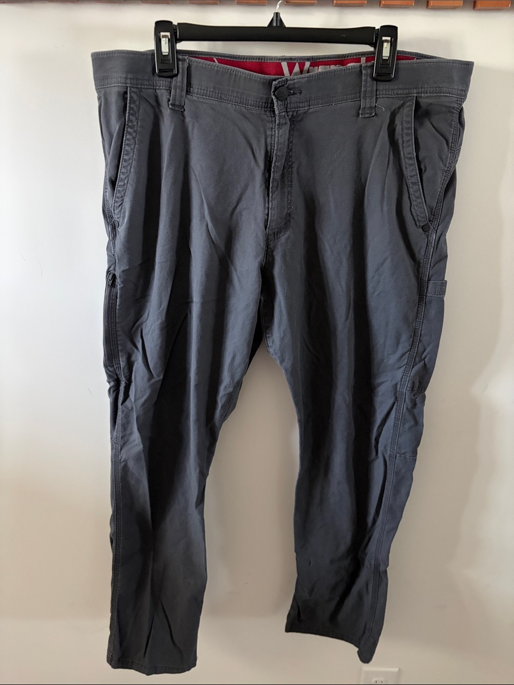 Wrangler Dark Gray Cargo Pants with Utility Pockets